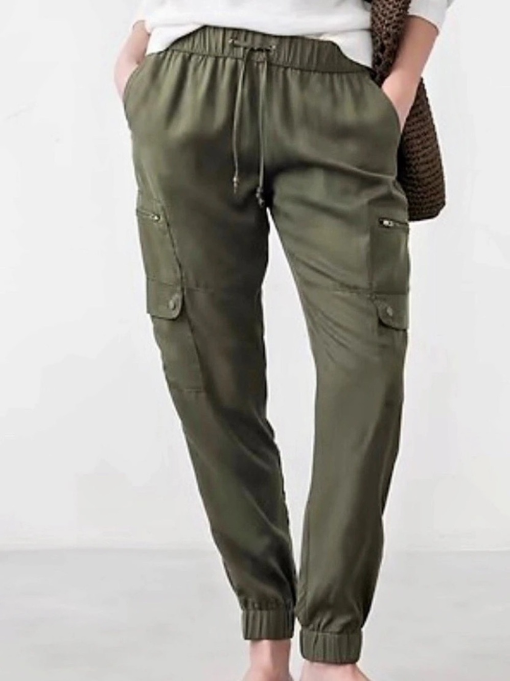 Banana Republic TENCEL Cargo Jogger Olive Pants